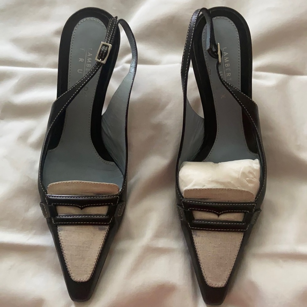 SHOES, LAMBERSTON TRUEX , BLK LINEN 6H